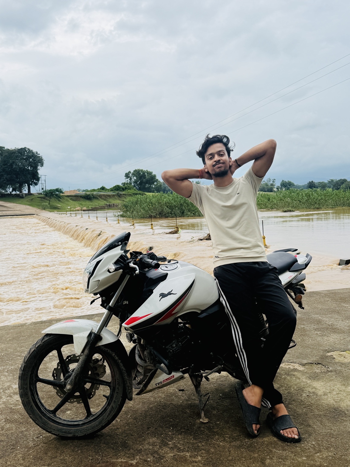 Tanishk by motorcycle
