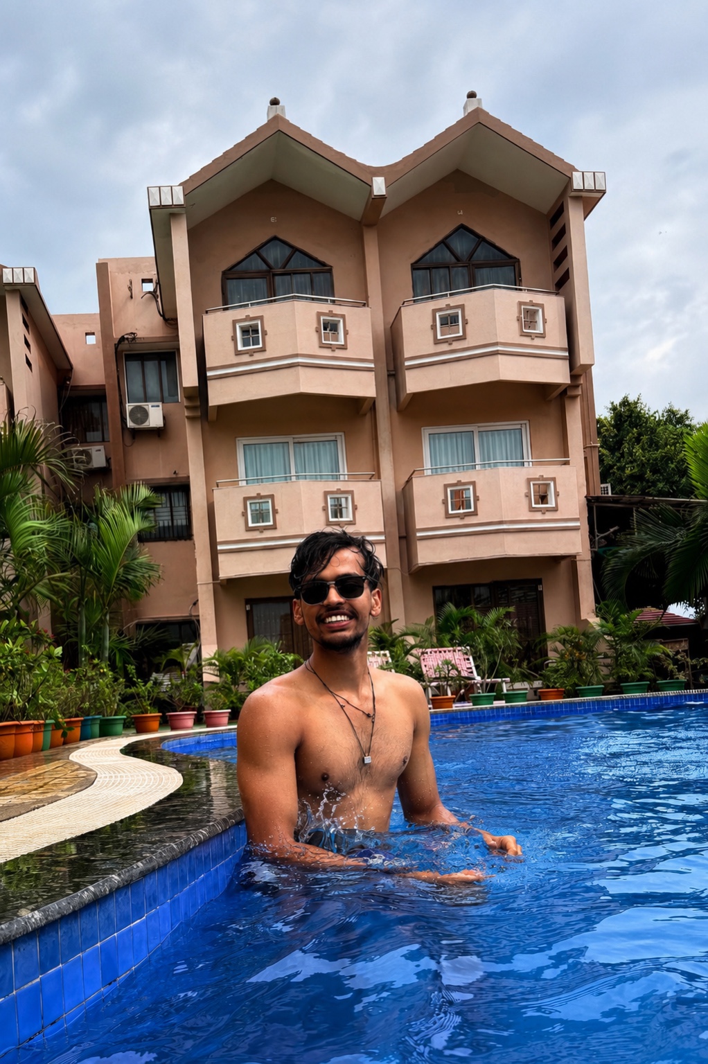 Tanishk at pool